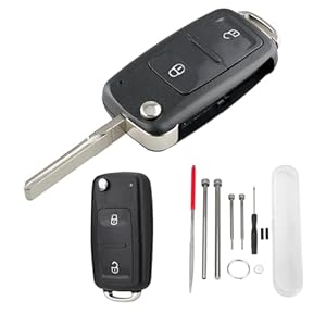 Gzxnkey 2 Tasten Autoschlüsselgehäuse mit Klinge