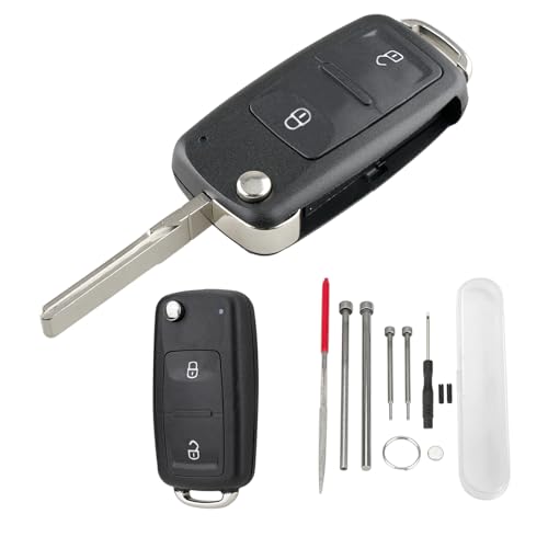 Gzxnkey 2 Tasten Autoschlüsselgehäuse mit Klinge