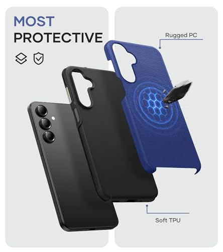 Image of Vihibii for Samsung Galaxy A16 Case, [Double Layer Drop Protection] with 2X Screen Protector, Shockproof Soft Silicone Inner Case & Rugged Hard Outer Cover Phone Case for Samsung A16 5G 2024, Blue