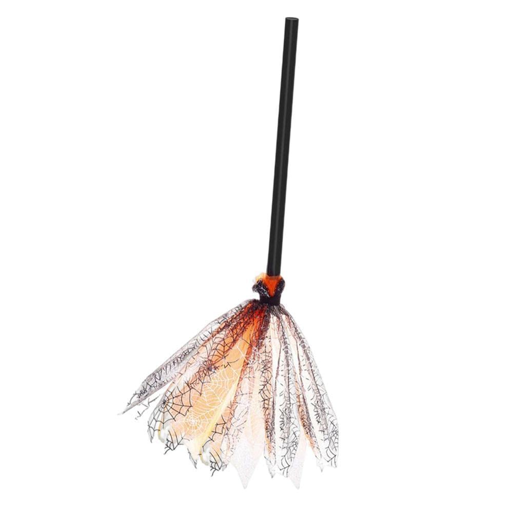 CALANDIS Halloween Broom Gift Prop Broomstick Costume Accessories Accessory Orange | 1 Broom (B0BZ4M14ZT) Amazon Price History, Amazon Price Tracker