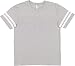 LAT Apparel Adult 100% Adult Vintage Football Jersey Tee [Large] Vintage Burgandy/ White Short Sleeve T-Shirt