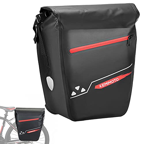 KEMIMOTO Fahrradtaschen für Gepäckträger 30L, 100% wasserdichte Gepäckträgertaschen, Fahrrad Sitztasche für Rennrad, E-Bike und MTB, Fahradtaschen hinten Gepäckträger