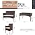 Shintenchi 4 Piece Outdoor Patio Furniture Set, Wicker Rattan Patio Conversation Set, Outdoor Chairs and Loveseat with Coffee Table for Porch, Yard & Poolside (Brown)