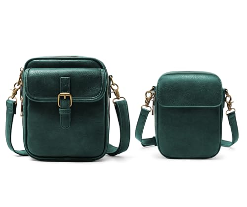 Yarnic Small Messenger Bag & Cell Phone Purse for Women(Dark Green)