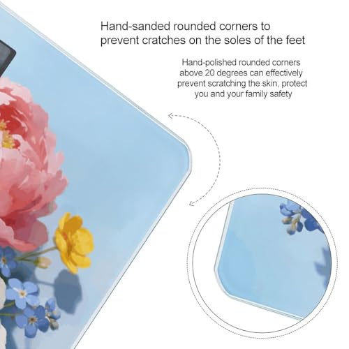 Balanza digital estética Floral para baño 400 lb miniatura 4