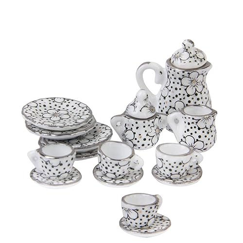 Listado y reviews de Muñeca porcelana antigua los 10 mejores. 31 KUYYFDS Muebles para casa de muñecas, Accesorios para casa de muñecas, Juego de Tazas de Porcelana en Miniatura 1:12, patrón de Flores de té para Comedor para niños, Navidad,...