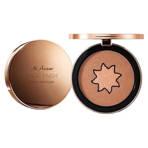 M. Asam MAGIC FINISH Satin Bronzer Amber & Walnut (0.22 oz) – 4-in-1 Bronzer Powder, Satin-Touch Texture, Creamy-Soft with Ultra-Fine Color Pigments, Vegan & Silicone-Free