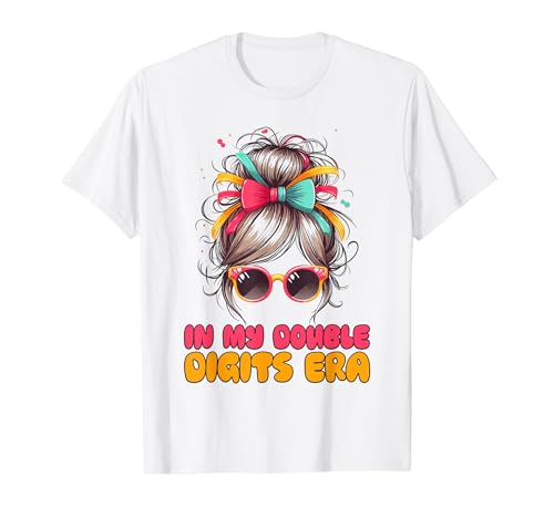 In My Double Digits Era - 10º cumpleaños de niñas Camiseta