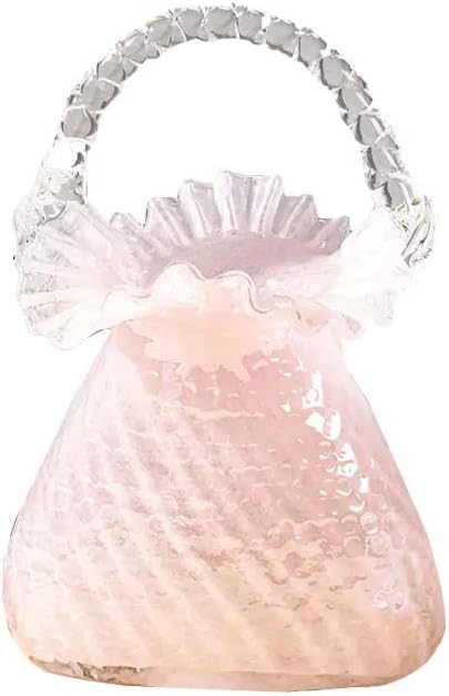 Jarrón de cristal hecho a mano para florero de flores de forma de bolso único florero decorativo