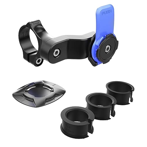 Modonghua 360° Rotatable Adjustable Motorcycle Phone Mount, Bike Phone Holder, Motorcycle Phone Holder with Adapter Quick Release, Out Front Bike Mount for Most 4.7-7.2inch Smartphone (black+blue)