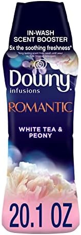 Downy Infusions Laundry Scent Booster Beads for Washer, Romantic, White Tea & Peony, 20.1 Oz