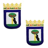 Parche Bordado Escudo de Madrid 7.7cm Para Planchar o Coser