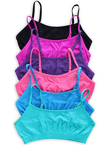 Caramel Cantina Big Girls 6 Pack Seamless Training Comfort Bras (Medium, Jewel Tones) #TOP27