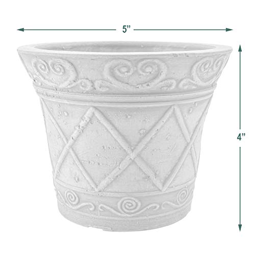Psw Pot Collection 4” Planter Pot For Indoor And Outdoor Plants And Gardens, 4-Inch, Taupe #TOP3