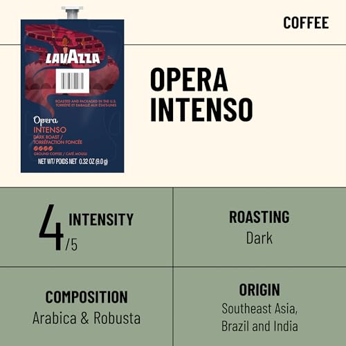 Image of Flavia Lavazza Opera Intenso Coffee Freshpacks, Works Only with Flavia Brewers, Dark Roast (Case of 76)