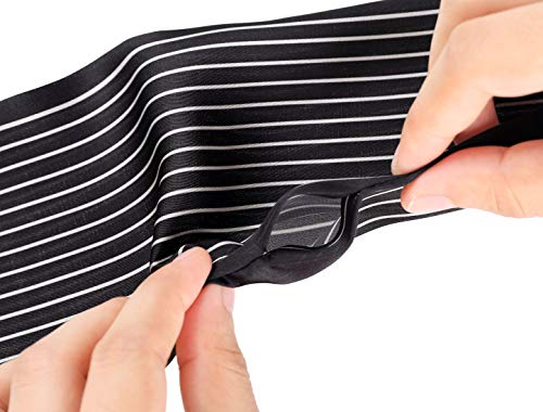 Allegra K Skinny Scarves Stripe Neck Wraps for Women Fasion Neckerchief Ribbon Hairband4