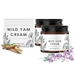Wilderglow Wild Yam Cream for Hormonal Balance, Moisturizing Body Creams with Vitamin E Aloe Vera, Lavender & Coconut Oil,﻿Face & Body Lotion For Dry Skin, Support for Menopause, For Women (2)