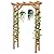 Moccha Flat-top Wooden Garden Arch - 7 FT Outdoor Arbor Trellis for Climbing Plants, Roses, Vines, Outside Pergola Planter, Garden Arbor for Lawn Backyard Wedding Ceremony Bridal Party
