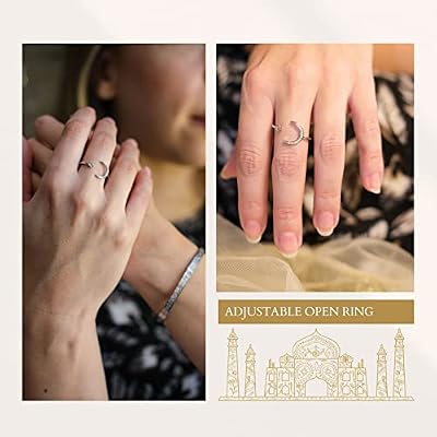 FABMODE Islamic Jewelry Set Allah Ayatul Kursi Bracelet with Ring Eid Ramadan Gift for Muslim Women
