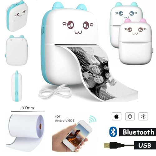 Mini Impressora Máquina de Imprimir Portátil Bluetooth de Etiquetas + Etiqueta Adesivas Prova d'águ