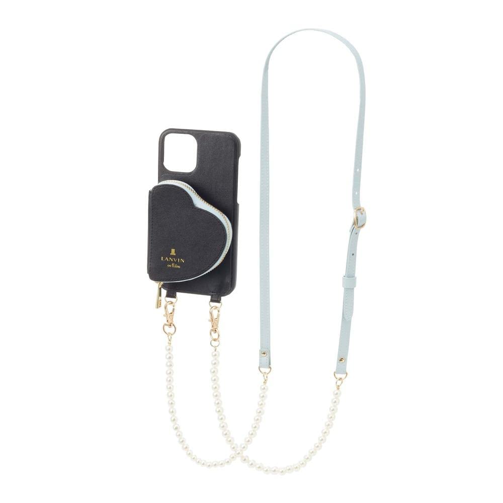 即発 LANVIN en Bleu ハート ネックストラップ iPhone ケース Amazon.co.jp: LANVIN en Bleu WRAP CASE POCKET SIMPLE HEART