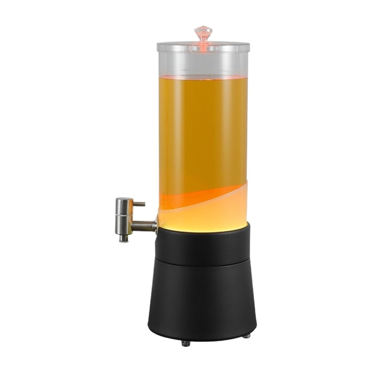 Dispensador Cerveza Dispensador De Bebidas 3 L con Luz LED Sobremesa For Fiestas Y Bares para Casa Bar(Black)