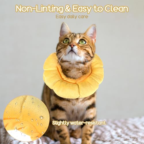 Image of Soft Dog Cone Collar,Dog Donut Collar After Surgey, Flower Shape Dogs Cone Alternative, Adjustable Cat Collars for Medium Large Dogs(M)