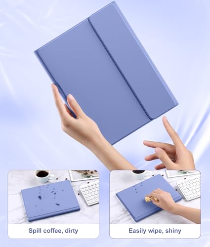 Image of Harvopu Compatible for iPad 11th 10th Generation Case with Keyboard, Folio Cover with Pencil Holder, Multi-Touch Trackpad, 7 Color Backlit, Detachable Keyboard for iPad (A16) 11th /10th Gen (Blue)