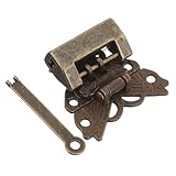 CLISPEED Antikes Schmuckschatullen schloss Vintage Butterfly Hasp Latch aus Legierung für Holzbox Retro Kistenschloss mit Dekorativem Verschluss und Langlebigem Gussverfahren
