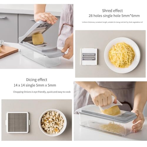 Vegetable Chopper With Container, Multifunctional Food Chopper Onion & Vegetable Cutter Dicer miniatura 4