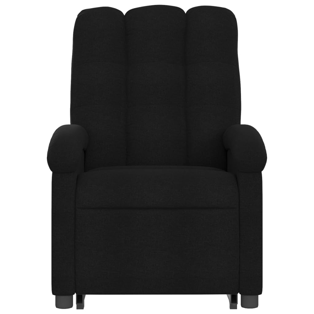 Tidyard Relaxsessel, Sessel Verstellbar mit Liegefunktion, Sessel mit Aufstehhilfe, Aufstehsessel, Fernsehsessel, Liegesessel, Schwarz Stoff