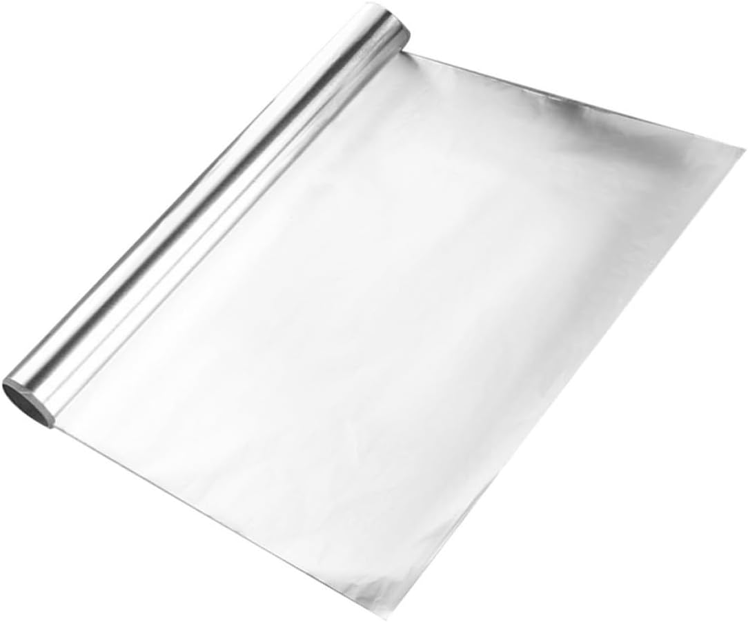 2 Rolls Thick Aluminum Foil Roll for Baking and Bbq, Silver 10m
