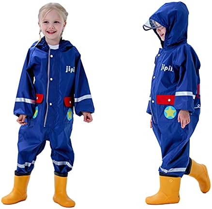 Baogaier Fille Imperméable à Capuche Combinaison Manteau De