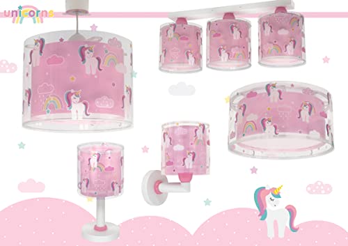 Lámpara de techo infantil Dalber Unicornios para iluminar cuartos oscuros sin deslumbrar 7