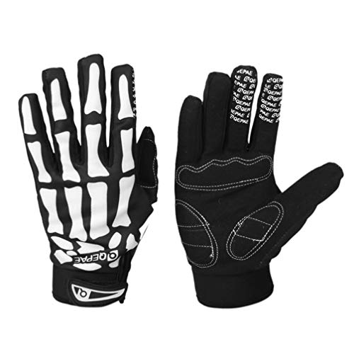 BESPORTBLE Skeleton Gloves Women Men, Skull Gloves Cycling Gloves Anti-Slip Breathable Sports Gloves for Men Women Cycling, Biking, Workout Motorcycle, Size L