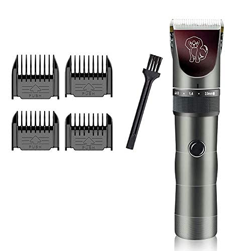 FOOLS ALIBAI Quiet Dog Clippers Cordless Cat Shaver, Professional dog trimmers cordless silent Detachable Blades Cordless Rechargeable, Pet Clipper Kit for Dog Cat