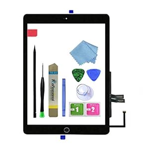 Zentop for Black iPad 6 2018 6th Generation A1893 A1954 Touch Screen Digitizer Assembly Replacement with Home Button…
