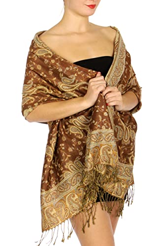 SERENITA Pashmina Scarf for Women Large Cashmere feel Reversible Shawl Wraps, Soft Scarves Travel Accessories2