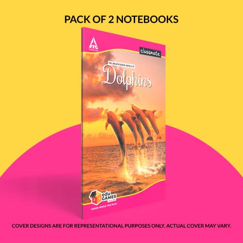 Image of Classmate Notebook - Single Line & Classmate Long Book - Unruled, 160 Pages, 330 mm x 210 mm - Pack Of 2