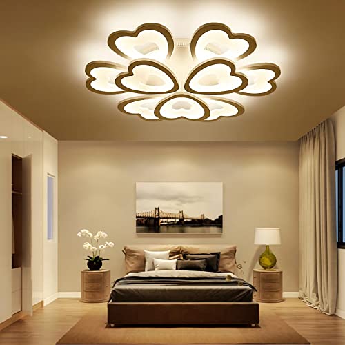 Plafonnier LED télécommandé et dimmable en acrylique pour chambre à coucher - 2