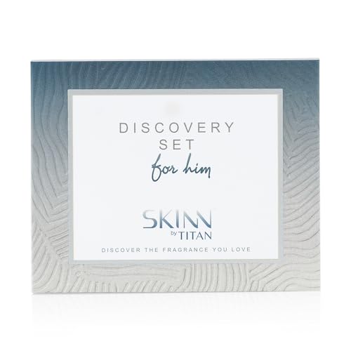 Image of Skinn By Titan |Discovery Kit of Raw, Steele, Verge, Country Road, Amalfi Bleu (2 ml x 5) | Perfume For Man| Gift Set For Men |Long Lasting Fragrances | Fresh, Woody, Spicy |Eau De Parfum