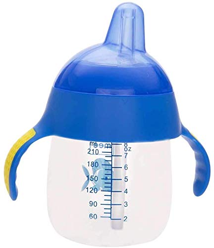 Mee MeeTwin Handle Straw Sipper Cup (240 ML, Blue)
