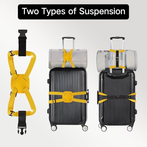 Image of 3 Pack Luggage Straps for Suitcases and Add A Bag Luggage Straps for Backpack Straps, Bag Belt Travel Belt for Luggage Buckle Straps Luggage Connector Straps for Suitcases