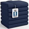 Utopia Bedding Twin Fitted Sheets - Bulk Pack of 6 Bottom Sheets - Soft Brushed Microfiber - Deep Pockets - Shrinkage & Fade Resistant - Easy Care (Navy)