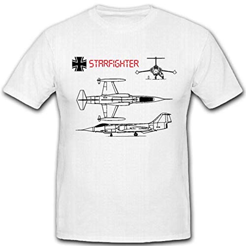T-shirt avion militaire Starfighter Air Force Germany 3127 blanc 4XL
