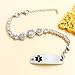 Vivaday PENICILLIN ALLERGY CZ Accent Medical Bracelet | Customizable Emergency Contact Wristband | Adjustable Medical ID Jewelry | Fashionable Design for Women YA5740