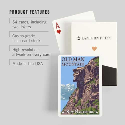 Juego de Cartas Poker New Hampshire Old Man of Mountain miniatura 3