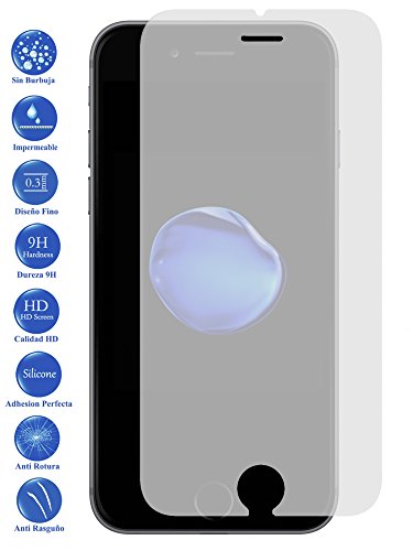 Todotumovil Protector de Pantalla Apple iPhone 7 4.7 de Cristal Templado Vidrio 9H para movil