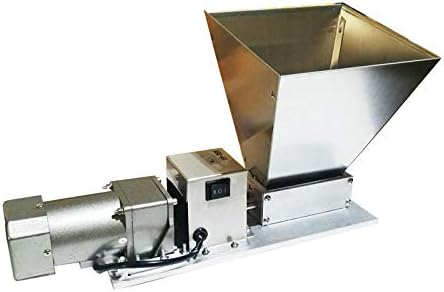 Miniatura 2 de Techtongda Molinillo eléctrico Molino de grano de cerveza Trituradora de malta 2 rodillos con tolva Acero inoxidable Home Brew 110V