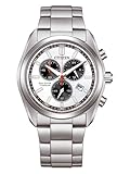 Citizen AT2590-59A Eco-Drive - Reloj cronógrafo para hombre (titanio, 40 mm), color plateado